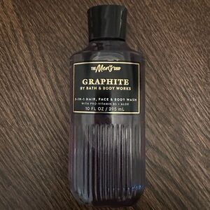 Bath & Body Works Graphite 3-in-1 Wash Black Bottle-NEW